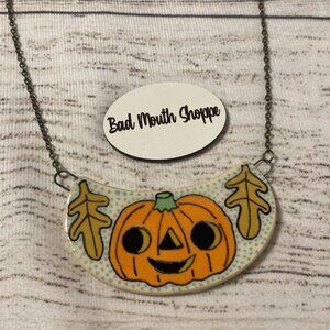 *My Paper Crane Heidi Kenney Pumpkin Halloween Handmade Ceramic Necklace